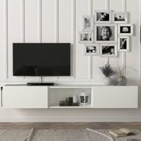 Tv-meubel Hilary - 180x31x29cm - 2 deuren - wit