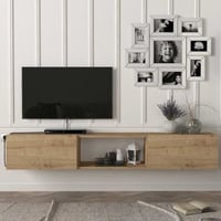 Tv-meubel Hilary - 180x31x29cm - 2 deuren - eikdecor