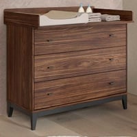 Verzorgingstafel Ilyas - 100x72x99cm - 3 lades - walnoot