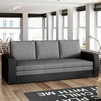 Driezitzetel Verdana | 220 x 83 x 89 cm | Met bedfunctie | Donkergrijs