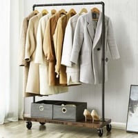 Kledingrek Scout op wieltjes - bruin/zwart