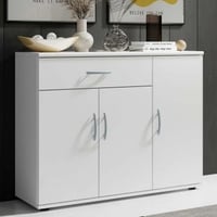 Commode Viviane 90cm met 3 deuren & 1 lade - wit