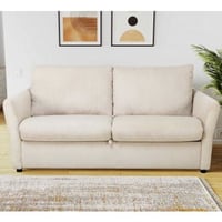 Slaapbank Maho - 178x96x85cm - beige ribfluweel