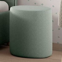 Nachttafeltje / poef Maeva - 41x41x41,5 cm - Groene bouclé stof 