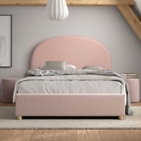 Tweepersoonsbed Maeva met nachttafeltjes - 140x200cm - met opbergruimte - roze