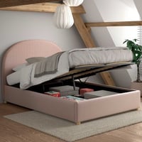 Tweepersoonsbed Maeva - 140x200cm - met opbergruimte - roze