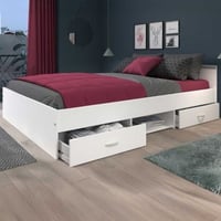 Bed Alma 140x200cm met 2 laden - wit