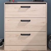 Commode Alma met drie lades - eikdecor/zwart