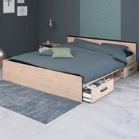 Bed Alma 160x200cm met twee lades - Eikdecor