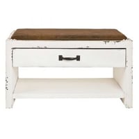Schoenenbank met lade | 72 x 38 x 42 cm | Vintage-design