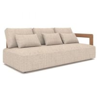 Driezitbank tuin Evanilson | 208 x 100 x 58 cm | Inclusief kussens | Armleuning links