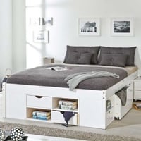Bed Xavier 140x190cm met opbergruimte - White wash