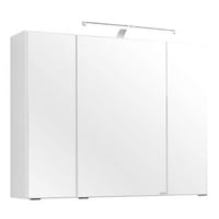 Spiegelkast Portofino | Inclusief verlichting | 80 x 20 x 64 cm | Wit