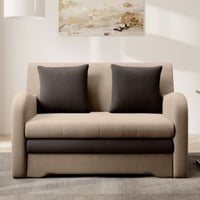 Slaapbank Eberechi | 130 x 103 x 85 cm | Lichtbruin