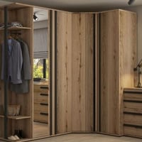 Hoekkast Enzo | 96 x 96 x 235 cm | Helvezia Oak-design