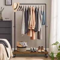 Kledingrek Allsop | 104,5 x 40 x 162 cm | Bruin-zwart