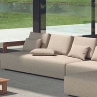 Driezitbank tuin Evanilson | 208 x 100 x 58 cm | Inclusief kussens | Armleuning links