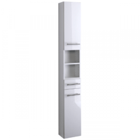 Kolomkast Small 25cm 1 lade & 2 deuren - hoogglans wit