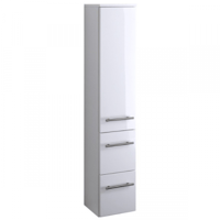 Kolomkast Small 25cm 1 deur & 2 lades - hoogglans wit
