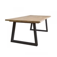 Tuintafel Tree Trunk 240x100 cm - donkergrijs/teak