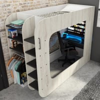 Hoogslaper Graham met gamebureau 90x200cm - den