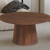 Miguel Ronde Salontafel 80cm Lichtbruin