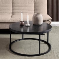 Stijlvolle Spiro salontafel: Zwart marmeren blad, 80x40cm