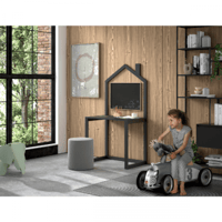 Kinderbureau Dallas - 81x50x151 cm - Zwart 