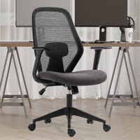 Bureaustoel Claude | verstelbaar | mesh | zwart/grijs