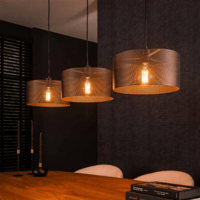 Hanglamp Hamza - 30x120x150 cm - Metaal/zwart