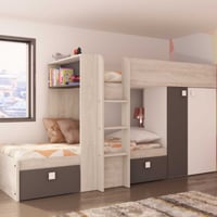 Stapelbed Beau 90x190 cm - grenen/bruin