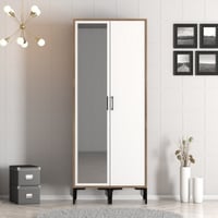 Kledingkast Kassian - 201,4x80x47,50 cm - MDF/wit