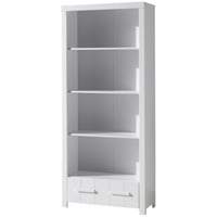 Boekenkast Erik wit met lades (soft-close)