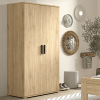 Kledingkast Sammie - 100x59x199cm - 2 deuren - eikdecor