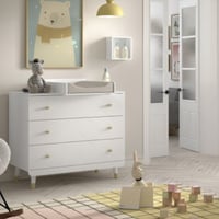 Babykamerset Billy - Commode & verversplank - MDF/wit 
