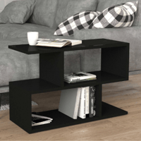 Bijzettafeltje Kufy - 75x30x50cm - met opbergruimte - zwart