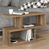 Bijzettafeltje Kufy - 75x30x50cm - met opbergruimte - walnootdecor