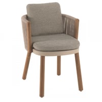 Tuinstoel Mendoza - 59x55x72cm - beige/teakhout