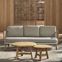 3-zitsbank voor buiten Mendoza - 220x80x90cm - beige/teakhout