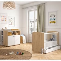 Baby- en peuterkamerset Arthur | Meegroeibed en commode | Artisan Oak