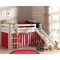 Halfhoogslaper Astrid met glijbaan & bedtent Circus - wit