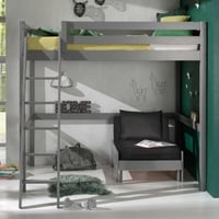 Hoogslaper Claire 140x200 met zetelbed - grijs