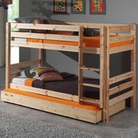 Stapelbed Claire laag met bedlade - dennenhout