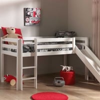 Halfhoogslaper met glijbaan Astrid - wit
