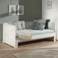 Bedbank Pepin uitschuifbaar dennenhout - wit