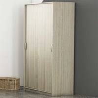 Kleerkast Lorrie 2 schuifdeuren, 1 kledingroede en 3 legplanken-Shannon eik