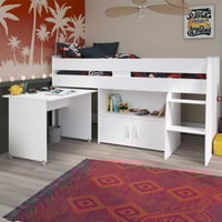 Halfhoogslaper met bureau Upside Down 90x200 - wit 