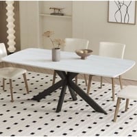 Eettafel Apollo | 180 x 90 x 76 cm | Steen / Grijs