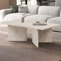 Salontafel Litar - 125x65x42cm - beige travertin