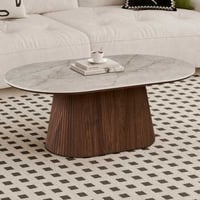 Salontafel Vigo - 120x70x44cm - gesinterde steen - marmerlook